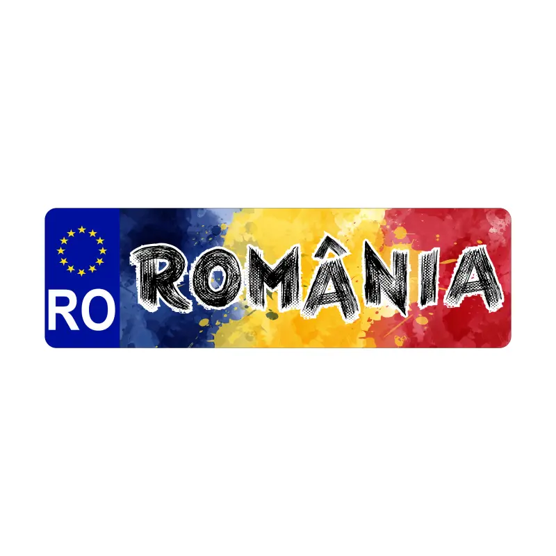 Romania, autocolant, dimensiune 200x60mm, model 007